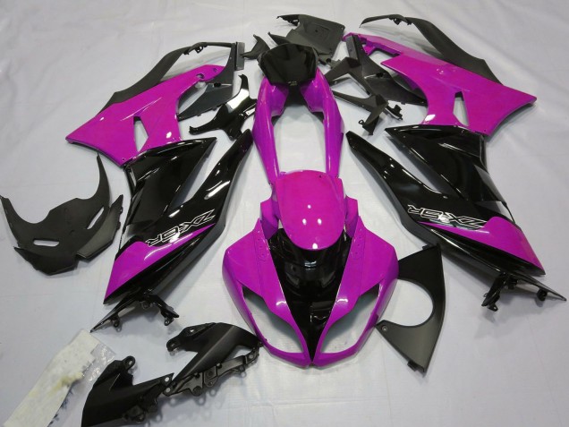Discount 2009-2012 Pink Glossy Black Kawasaki ZX6R Motorcycle Fairings Canada