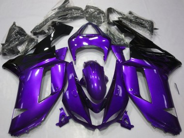 Discount 2007-2008 Glossy Purple Black Kawasaki ZX6R Motorcycle Fairings Canada