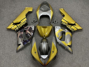 Discount 2005-2006 Gold Silver Kawasaki ZX6R Motorcycle Fairings Canada