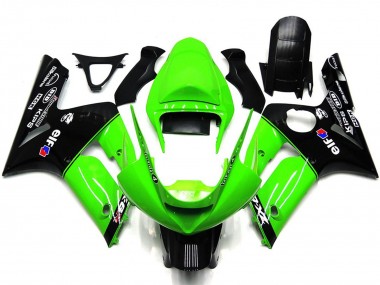 Discount 2003-2004 Green Glossy Black Elf Silkolene Kawasaki ZX6R Motorcycle Fairings Canada