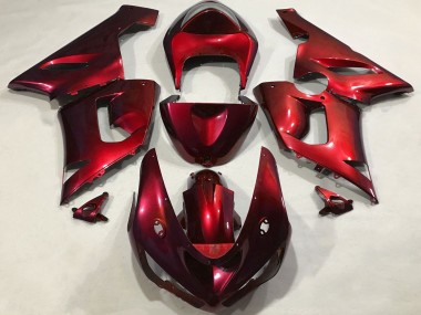 Discount 2005-2006 Metallic Red Kawasaki ZX6R Motorcycle Fairings Canada