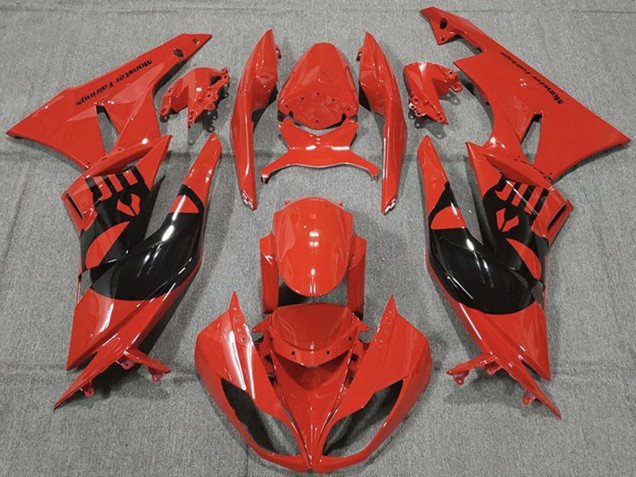 Discount 2009-2012 Red Glossy Black Punisher Kawasaki ZX6R Motorcycle Fairings Canada