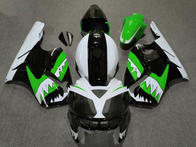 Discount 2002-2006 Green Black White Shark Kawasaki ZX12R Motorcycle Fairings Canada