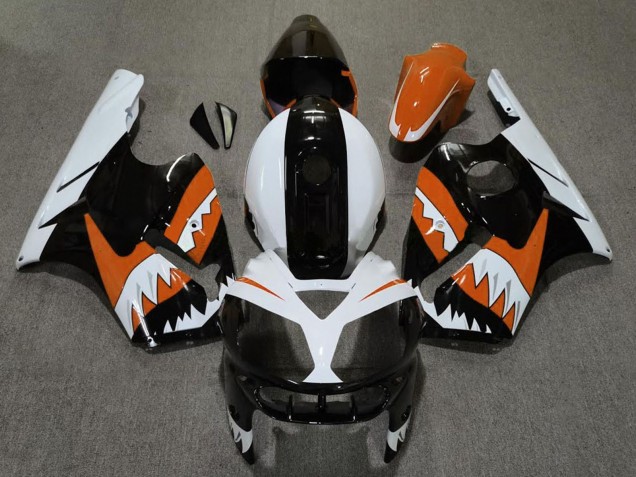 Discount 2002-2006 Orange Black White Shark Kawasaki ZX12R Motorcycle Fairings Canada