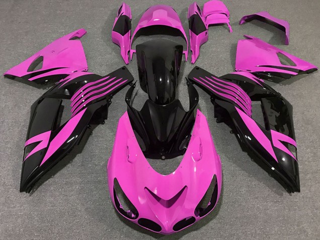 Discount 2006-2011 Pink Glossy Black Kawasaki ZX14R Motorcycle Fairings Canada