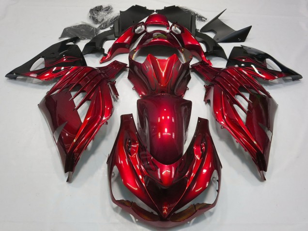 Discount 2012-2021 Red Glossy Black Kawasaki ZX14R Motorcycle Fairing Canada