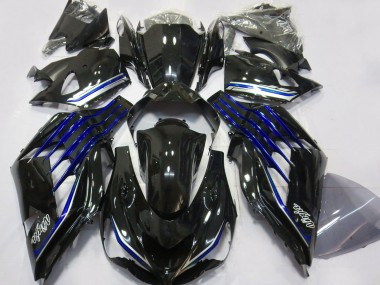 Discount 2012-2021 Glossy Black Blue Kawasaki ZX14R Motorcycle Fairings Canada