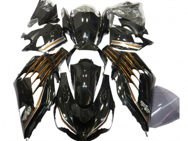 Discount 2012-2024 Glossy Black Orange Kawasaki ZX14R ZZR 1400 Motorcycle Fairings Canada