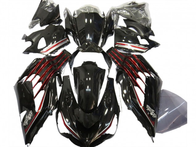 Discount 2012-2024 Glossy Black Red Kawasaki ZX14R ZZR 1400 Motorcycle Fairings Canada
