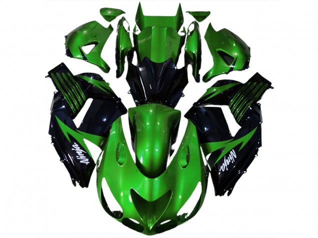 Discount 2006-2011 Green Glossy Black White Ninja Kawasaki ZX14R Motorcycle Fairing Canada