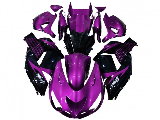 Discount 2006-2011 Purple Glossy Black White Ninja Kawasaki ZX14R Motorcycle Fairings Canada