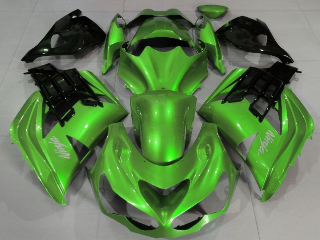 Discount 2012-2024 Liquid Green Black Kawasaki ZX14R ZZR 1400 Motorcycle Fairings Canada