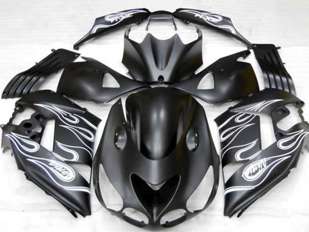 Discount 2006-2011 Matte Black Silver Flame Kawasaki ZX14R Motorcycle Fairings Canada