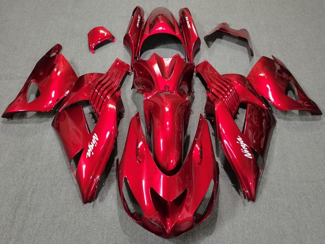 Discount 2006-2011 Red White Ninja Kawasaki ZX14R Motorcycle Fairings Canada
