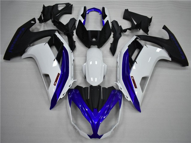 Discount 2009-2011 White Blue Matte Black Kawasaki Ninja 650R Motorcycle Fairings Canada