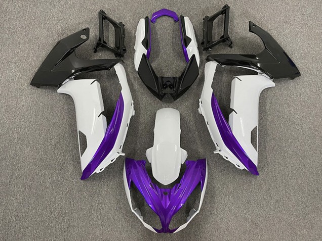 Discount 2009-2011 White Purple Matte Black Kawasaki Ninja 650R Motorcycle Fairings Canada