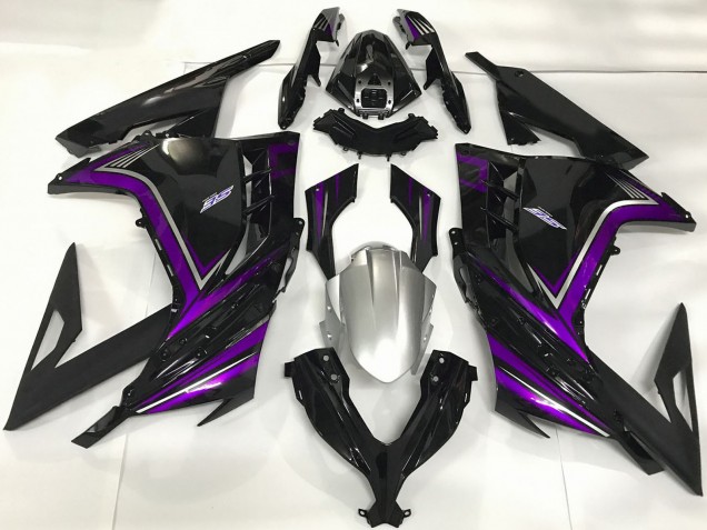 Discount 2013-2018 Glossy Black Purple Kawasaki Ninja 300 Motorcycle Fairings Canada