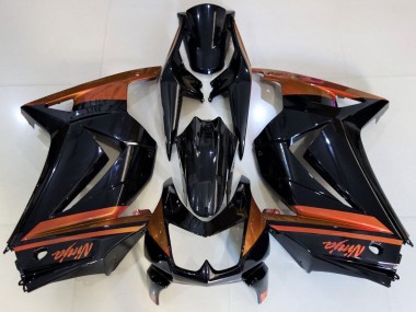 Discount 2008-2012 Glossy Black Orange Kawasaki Ninja 250 Motorcycle Fairings Canada