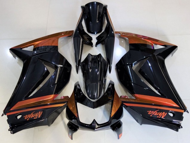 Discount 2008-2012 Glossy Black Orange Kawasaki Ninja 250 Motorcycle Fairings Canada