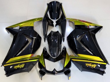 Discount 2008-2012 Glossy Black Yellow Kawasaki Ninja 250 Motorcycle Fairings Canada