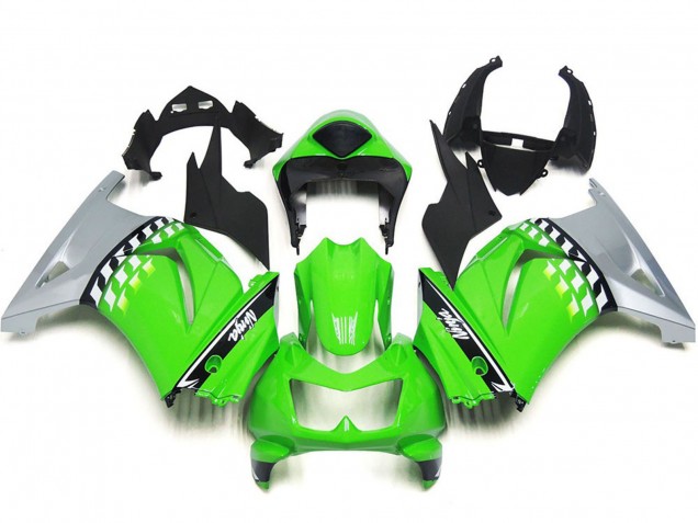 Discount 2008-2012 Green Silver Black Kawasaki Ninja 250 Motorcycle Fairings Canada