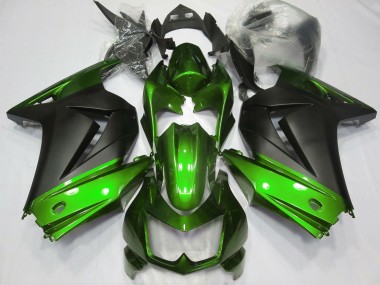 Discount 2008-2012 Green Matte Black Kawasaki Ninja 250 Motorcycle Fairings Canada
