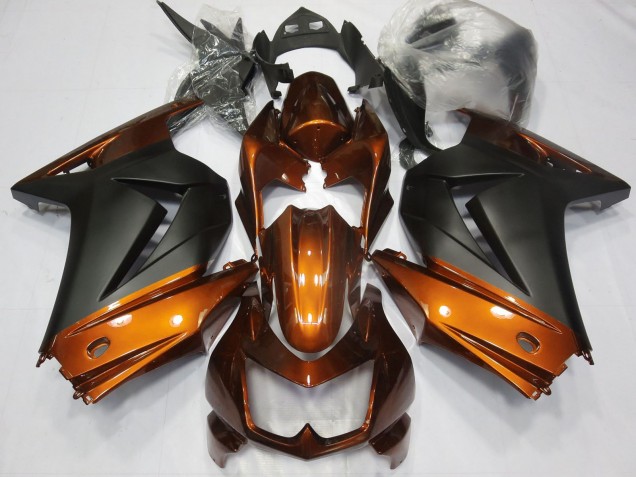 Discount 2008-2012 Orange Matte Black Kawasaki Ninja 250 Motorcycle Fairings Canada