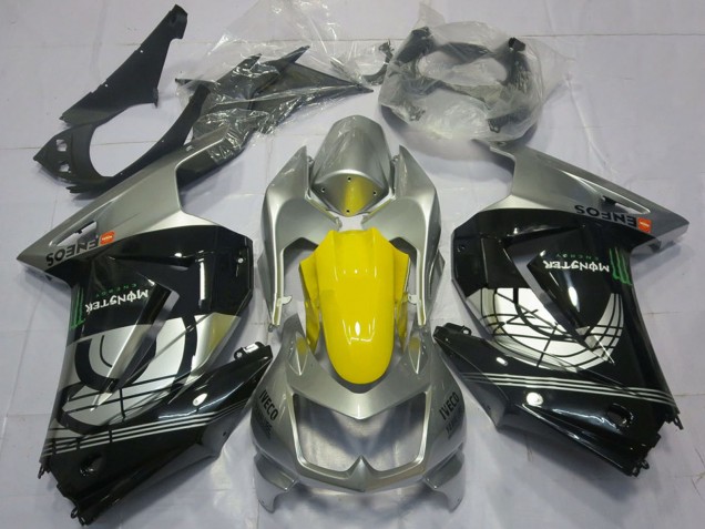 Discount 2008-2012 Silver Yellow Glossy Black Kawasaki Ninja 250 Motorcycle Fairings Canada