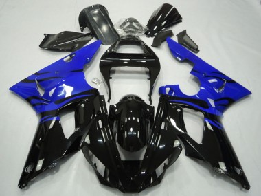 Discount 2000-2001 Blue Glossy Black Flame Yamaha R1 Motorcycle Fairings Canada