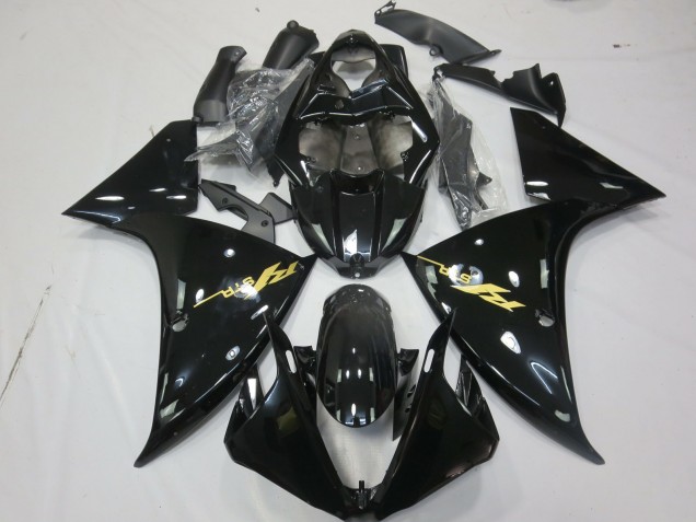 Discount 2009-2011 Glossy Black Gold Decal Yamaha R1 Motorcycle Fairings Canada