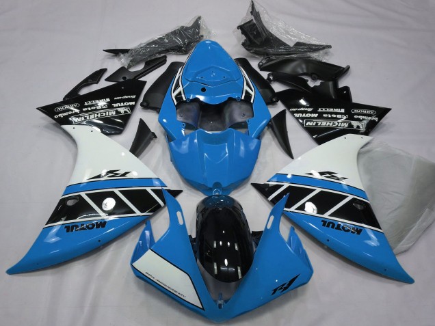 Discount 2012-2014 Blue White Glossy Black Yamaha R1 Motorcycle Fairings Canada