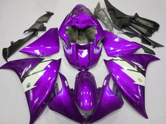 Discount 2012-2014 Purple White Yamaha R1 Motorcycle Fairings Canada