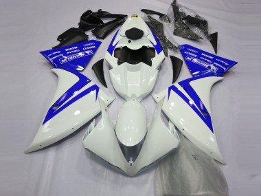 Discount 2012-2014 White Blue Yamaha R1 Motorcycle Fairings Canada
