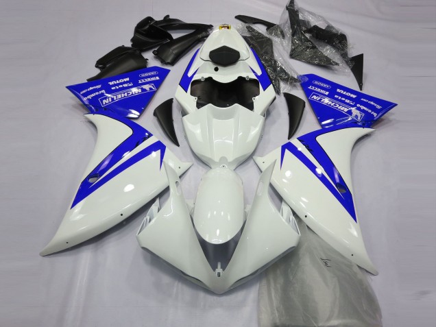 Discount 2012-2014 White Blue Yamaha R1 Motorcycle Fairings Canada