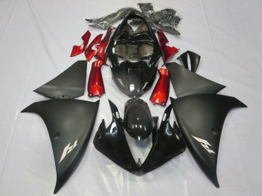 Discount 2012-2014 Glossy Black Matte Black Red Yamaha R1 Motorcycle Fairings Canada