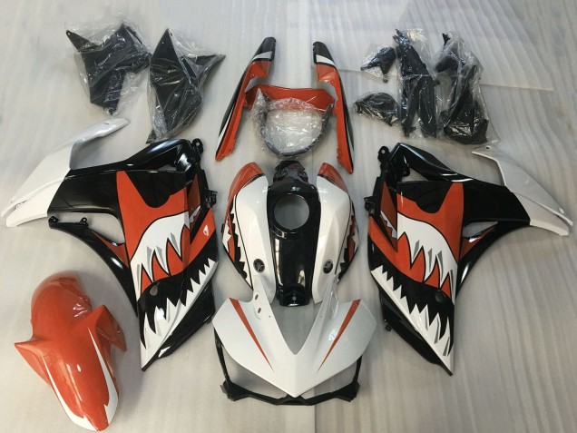 Discount 2015-2018 White Orange Glossy Black Shark Yamaha R3 Motorcycle Fairings Canada