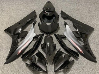 Discount 2006-2007 Glossy Black Silver Yamaha R6 Motorcycle Fairings Canada