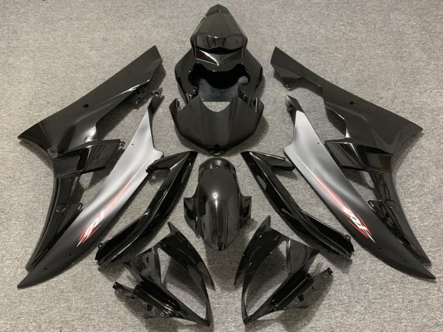 Discount 2006-2007 Glossy Black Silver Yamaha R6 Motorcycle Fairings Canada