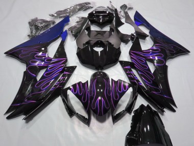 Discount 2008-2016 Blue Glossy Black Purple Flame Yamaha R6 Motorcycle Fairings Canada