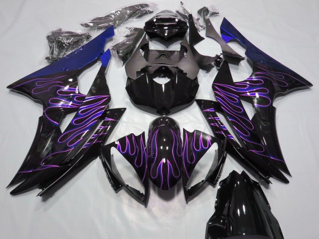 Discount 2008-2016 Blue Glossy Black Purple Flame Yamaha R6 Motorcycle Fairings Canada