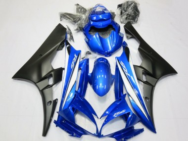 Discount 2006-2007 Blue White Matte Black Yamaha R6 Motorcycle Fairings Canada