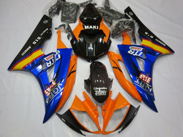 Discount 2006-2007 Orange Blue Glossy Black Castrol Yamaha R6 Motorcycle Fairings Canada