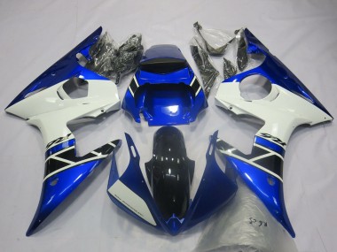 Discount 2003-2004 Blue White Glossy Black OEM Style Yamaha R6 Motorcycle Fairings Canada