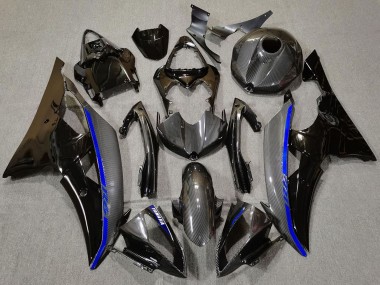 Discount 2008-2016 Glossy Black Carbon Fiber Style Blue Yamaha R6 Motorcycle Fairings Canada