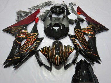 Discount 2008-2016 Red Glossy Black Gold Flame Yamaha R6 Motorcycle Fairings Canada
