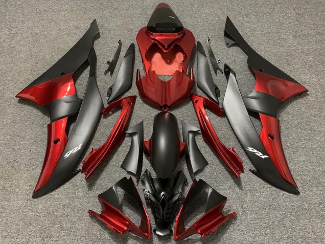 Discount 2008-2016 Red Matte Black Yamaha R6 Motorcycle Fairings Canada