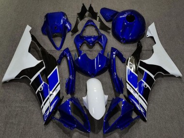 Discount 2008-2016 White Blue Glossy Black Yamaha R6 Motorcycle Fairings Canada