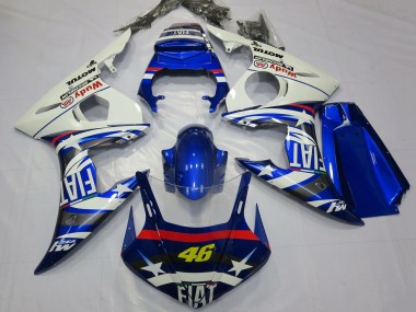 Discount 2003-2004 White Blue Fiat Michelin Motul 46 Yamaha R6 Motorcycle Fairings Canada