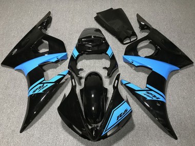 Discount 2003-2004 Glossy Black Light Blue Yamaha R6 Motorcycle Fairings Canada