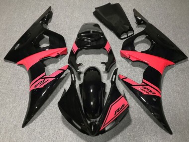 Discount 2003-2004 Glossy Black Pink Yamaha R6 Motorcycle Fairings Canada